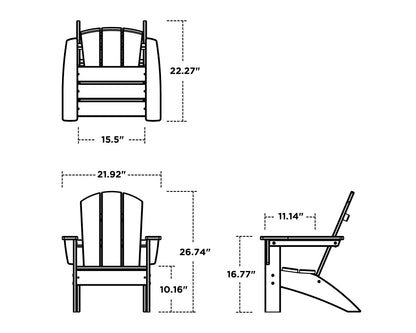 Kids Nautical Adirondack Chair