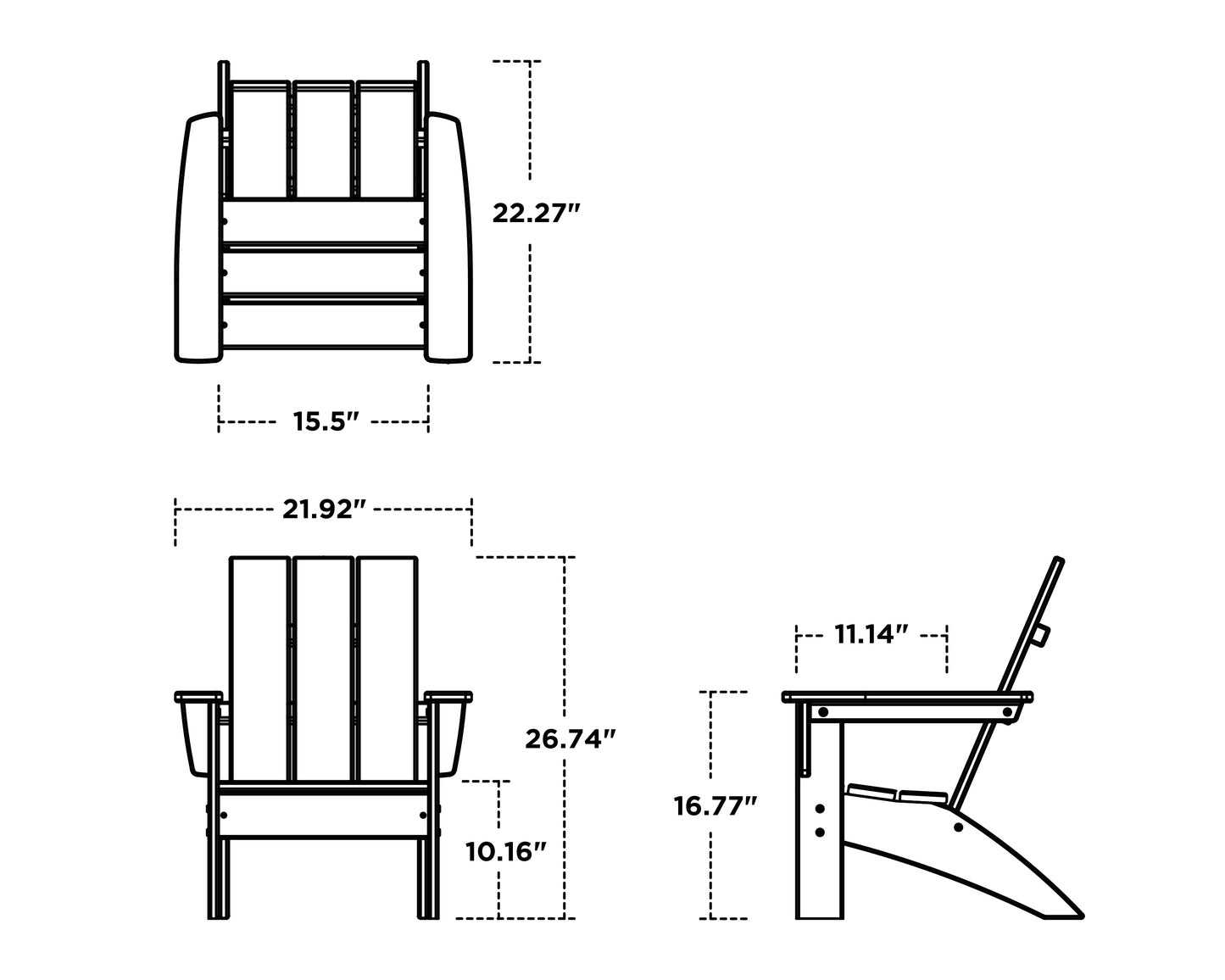 Kids Modern Adirondack Chair