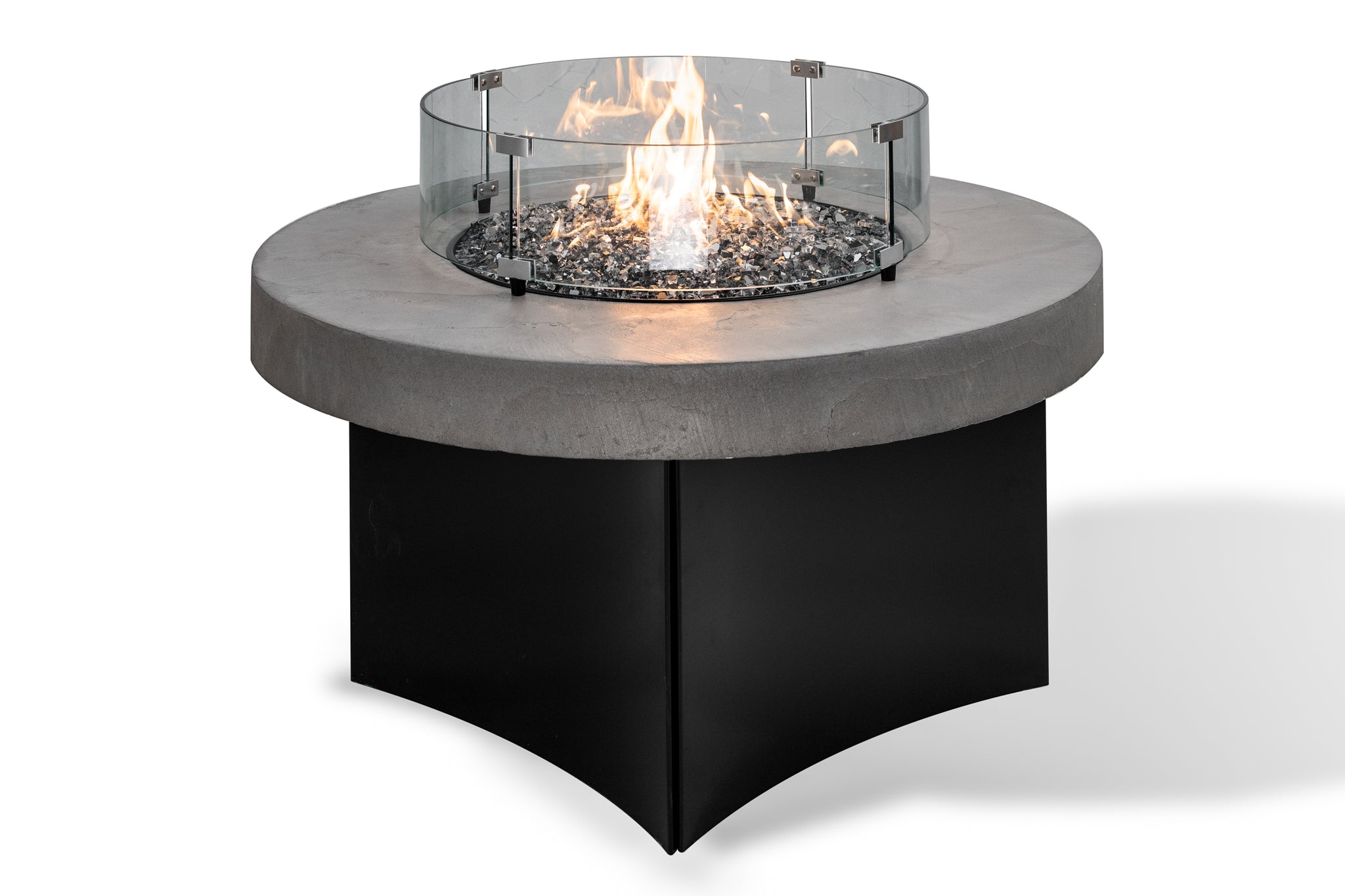 Round Fire Table Wind Guard | Oriflamme Fire Tables – All Backyard Fun