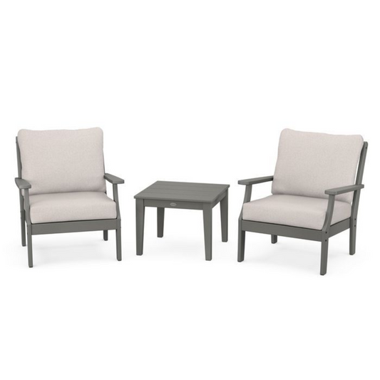 Polywood Braxton 3-Piece Deep Seating Set