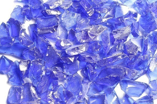 Fire Pit Fireplace Fire Glass Dark Blue