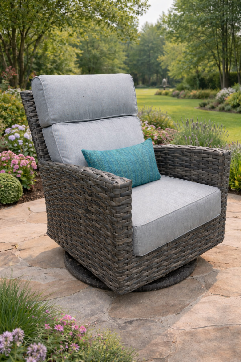 Grand Stafford All-Weather Wicker Swivel Glider Chair