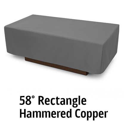WeatherMAX Hammered Copper Fire Table Protective Cover
