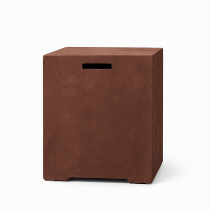 Modern Square Concrete Propane Tank Enclosure