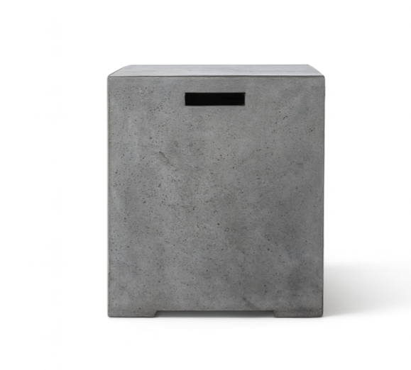 Modern Square Concrete Propane Tank Enclosure