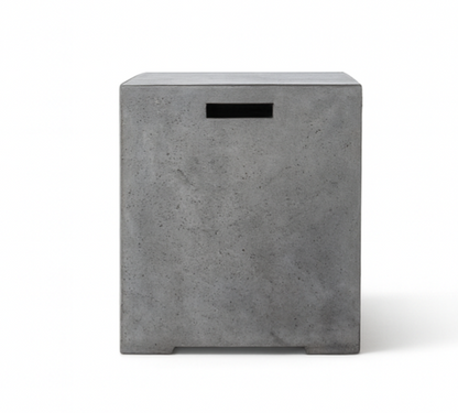 Modern Square Concrete Propane Tank Enclosure