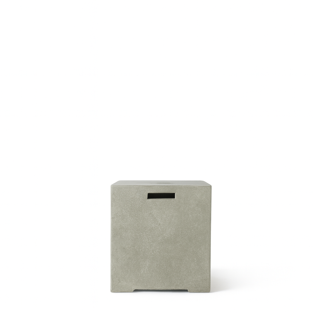 Modern Square Concrete Propane Tank Enclosure