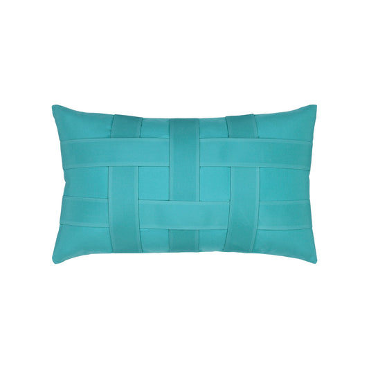 Elaine Smith Basketweave Aruba Outdoor Pillow 12" x 20"