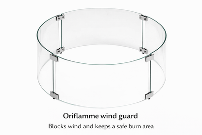 Oriflamme Gas Fire Pit Table Silver Tiger Granite