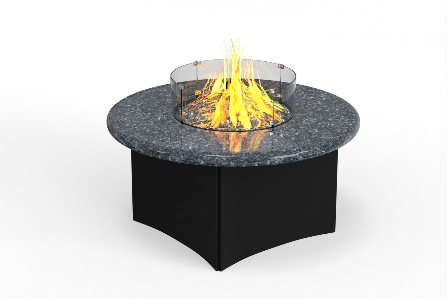 Oriflamme Gas Fire Pit Table Blue Pearl Granite