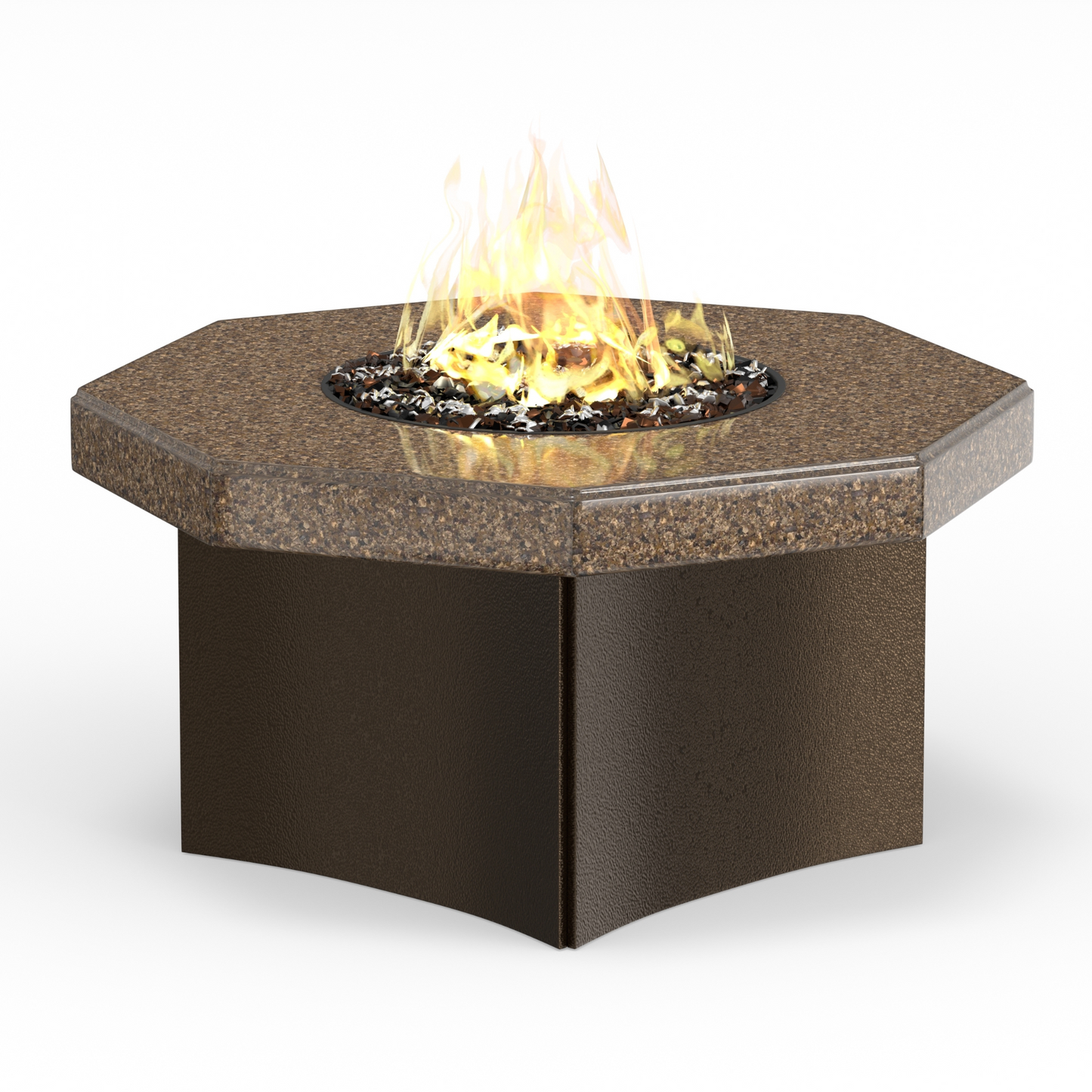 Oriflamme Gas Fire Pit Table Elegance Octagon