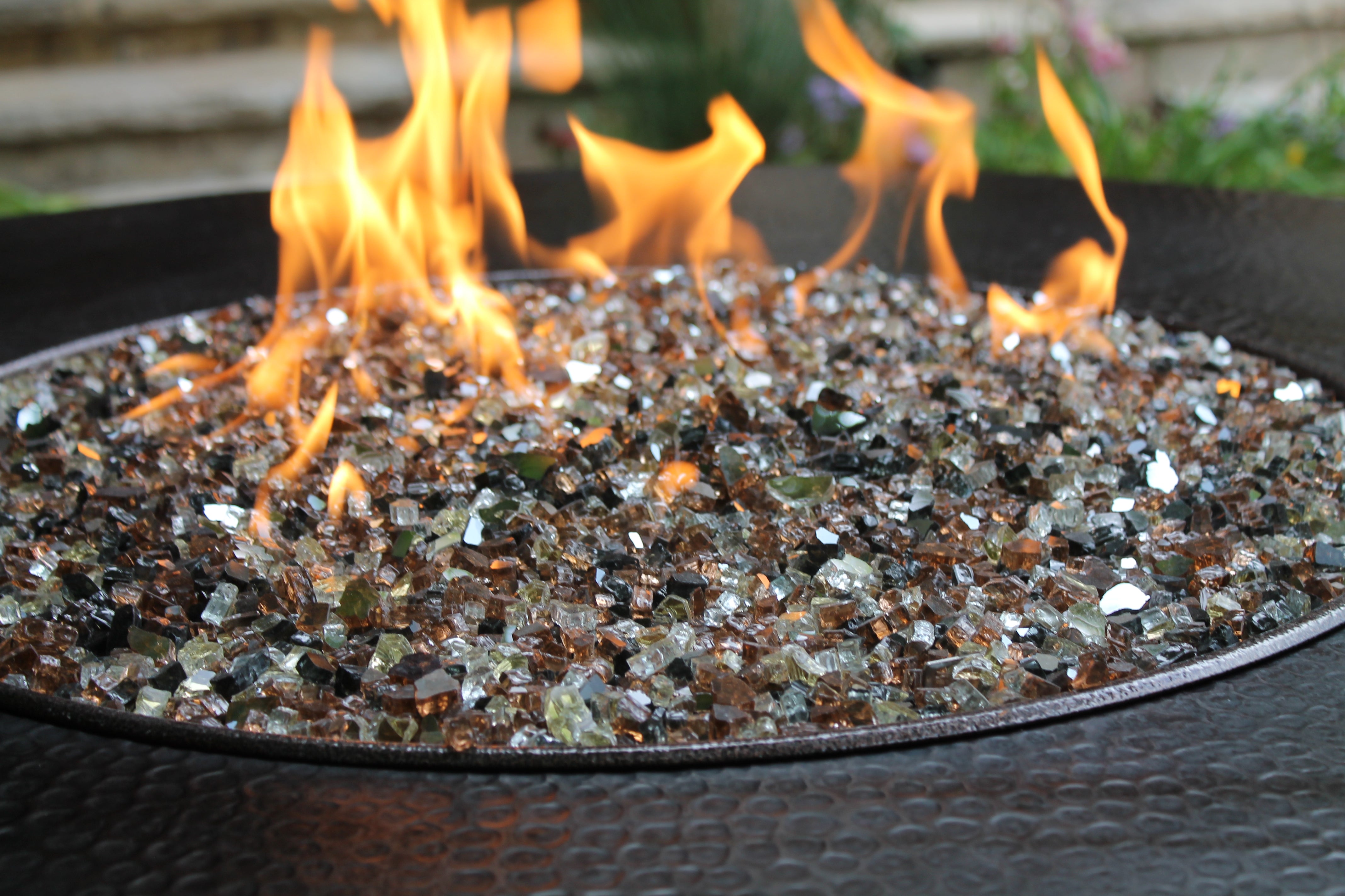 Oriflamme Mini 34″ Hammered Copper Fire Pit Table | Outdoor Gas – All ...