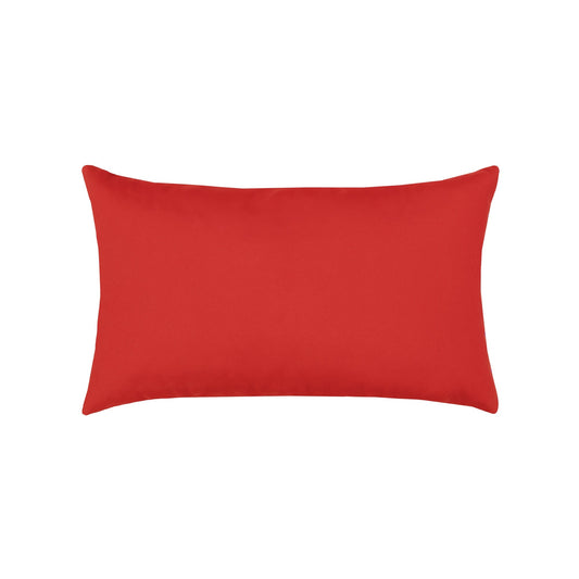 Elaine Smith Canvas Logo Red Outdoor Pillow 12" x 20"