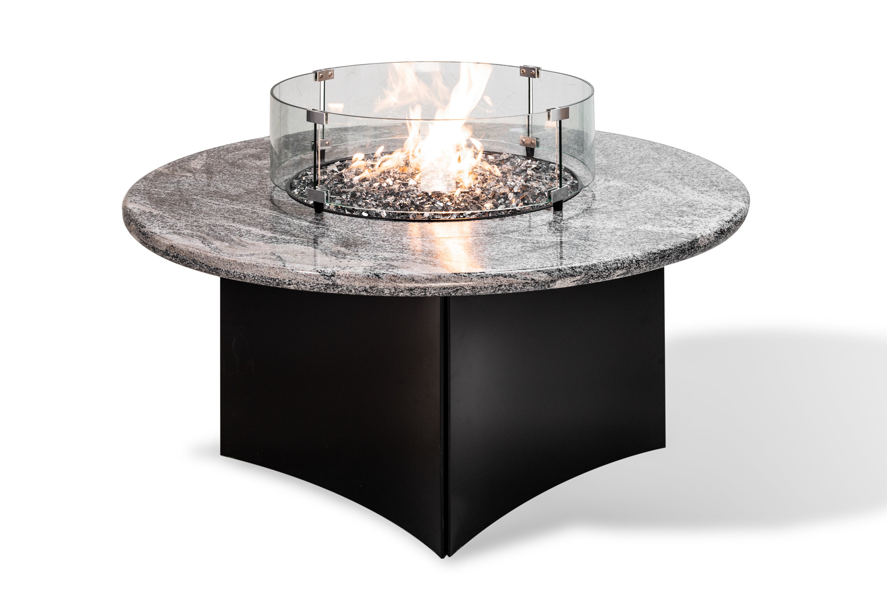 Round Fire Table Wind Guard | Oriflamme Fire Tables – All Backyard Fun