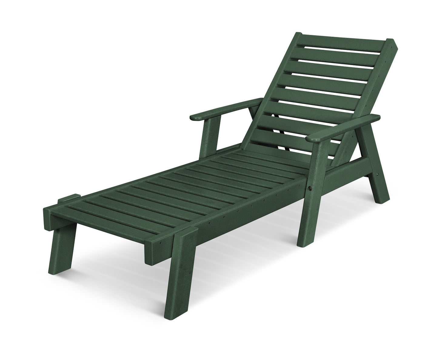 POLYWOOD Captain Chaise Lounge Chair with Arms