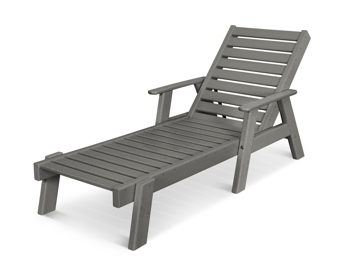 POLYWOOD Captain Chaise Lounge Chair with Arms
