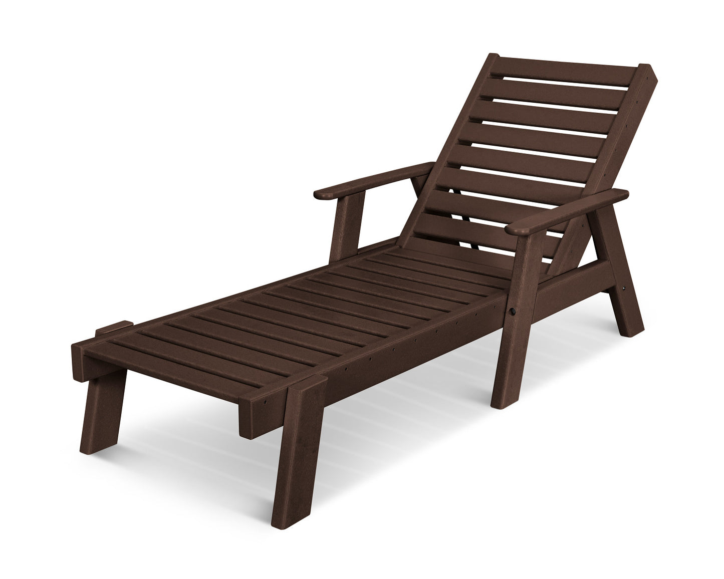 POLYWOOD Captain Chaise Lounge Chair with Arms
