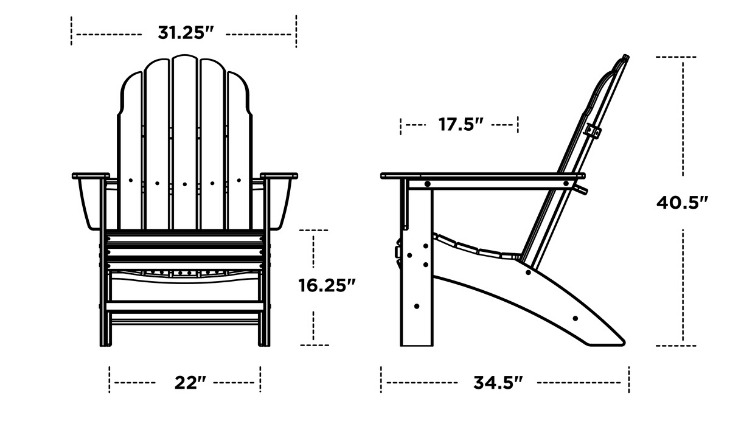 POLYWOOD Vineyard Curveback Adirondack Chair