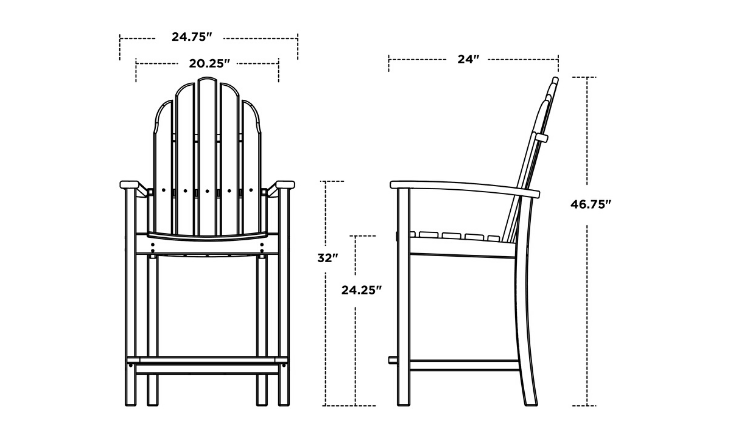 POLYWOOD Classic Adirondack Counter