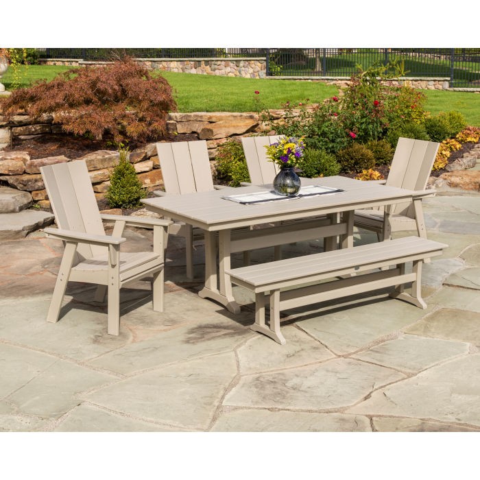 Polywood Modern Curveback Adirondack Dining Chair