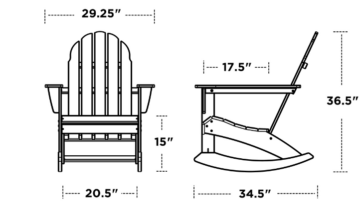 POLYWOOD Vineyard Adirondack Rocking Chair