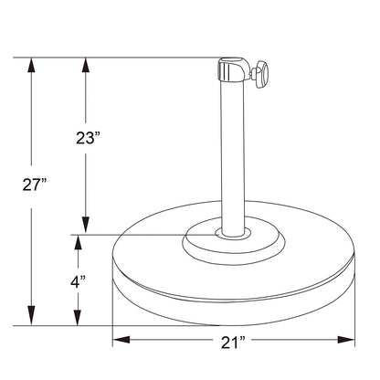 Optional Umbrella Base Dimensions