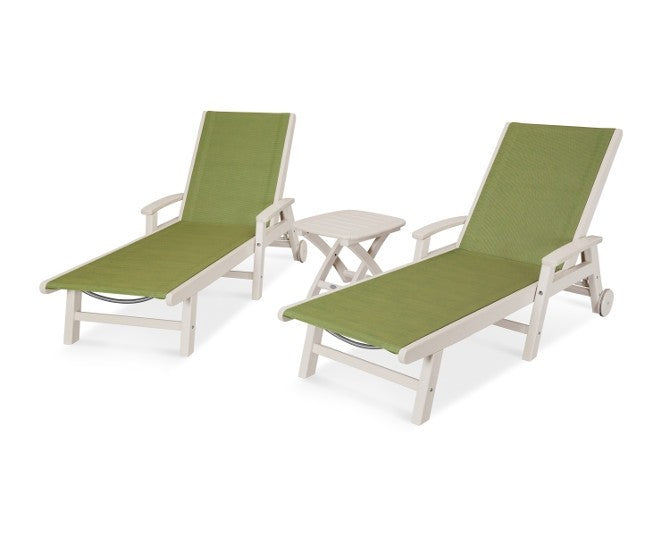 Polywood Coastal 3-Piece Wheeled Chaise Set – All Backyard Fun