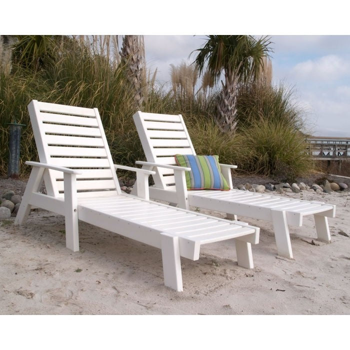 POLYWOOD Captain Chaise Lounge Chair with Arms – All Backyard Fun