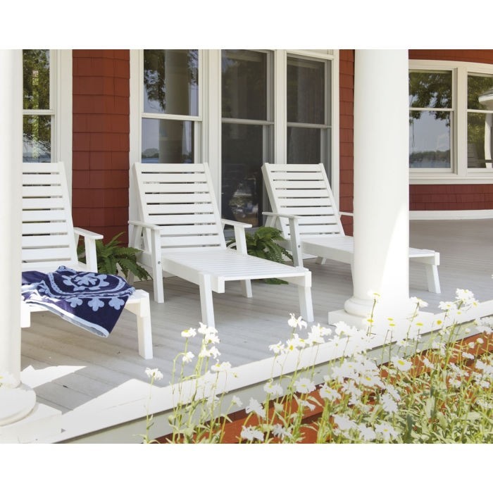 POLYWOOD Captain Chaise Lounge Chair with Arms