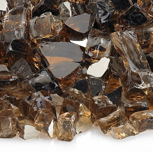 1/2" Fire Glass Copper Reflective