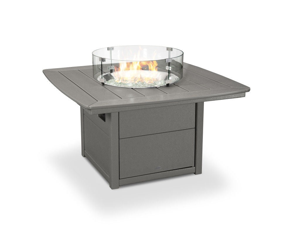 POLYWOOD Nautical 42" Square Fire Pit Table