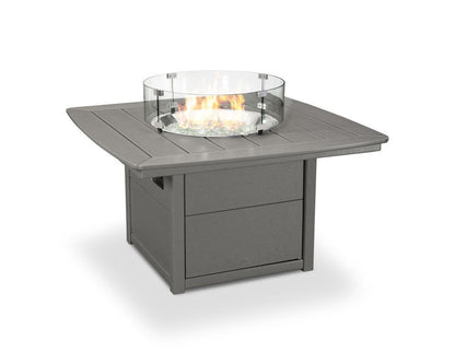 POLYWOOD Nautical 42" Square Fire Pit Table