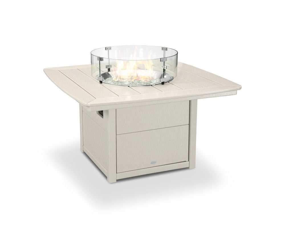POLYWOOD Nautical 42" Square Fire Pit Table