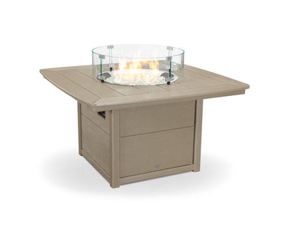POLYWOOD Nautical 42" Square Fire Pit Table