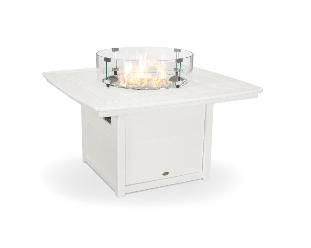 POLYWOOD Nautical 42" Square Fire Pit Table