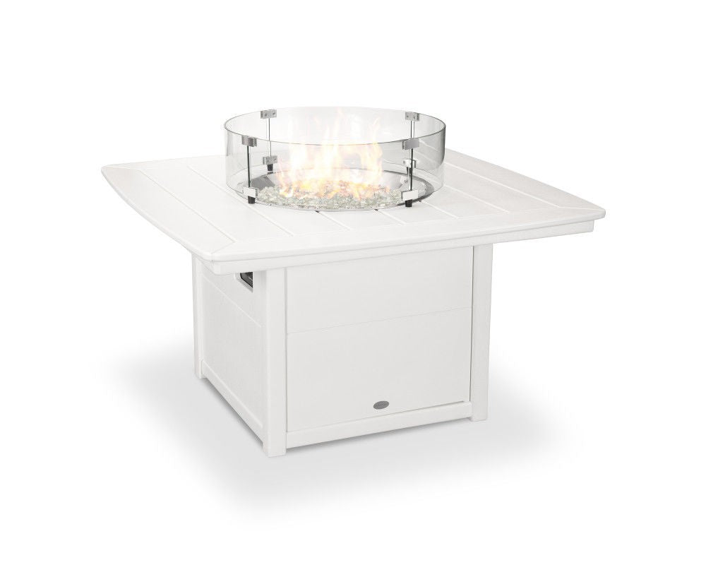 POLYWOOD Nautical 42" Square Fire Pit Table