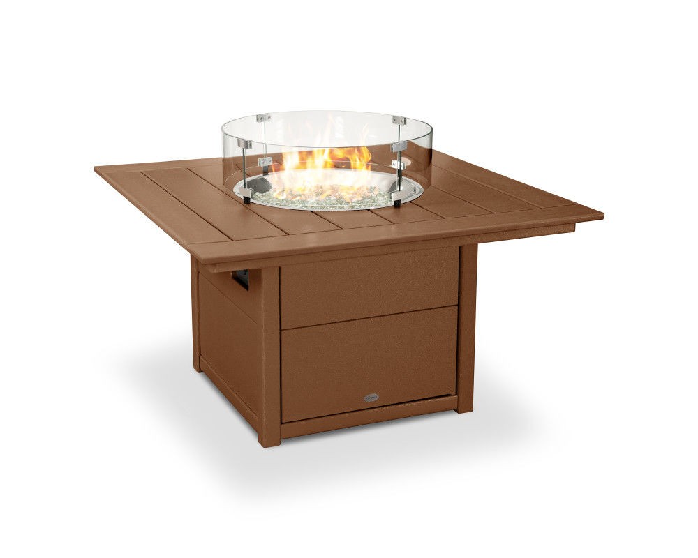POLYWOOD 42 inch Square Fire Pit Table