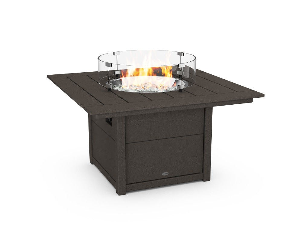 POLYWOOD 42 inch Square Fire Pit Table