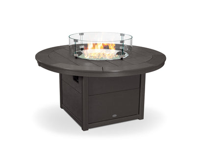 POLYWOOD 48 Inch Round Fire Pit Table