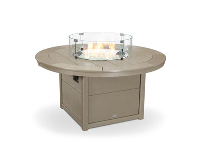 POLYWOOD 48 Inch Round Fire Pit Table
