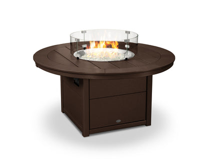 POLYWOOD 48 Inch Round Fire Pit Table