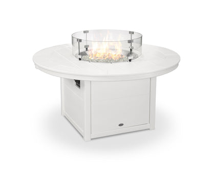 POLYWOOD 48 Inch Round Fire Pit Table