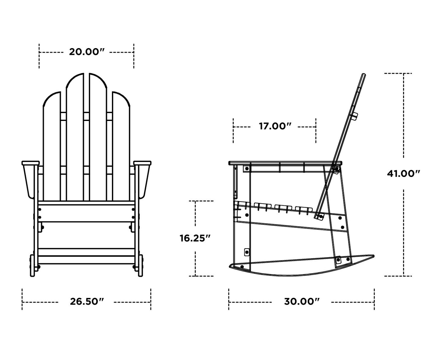 POLYWOOD Long Island Rocking Chair