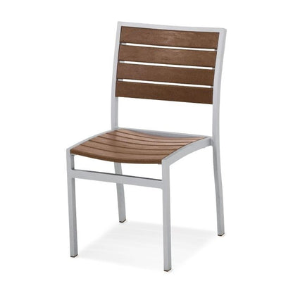 Polywood Euro™ Dining Side Chair - Teak Slate