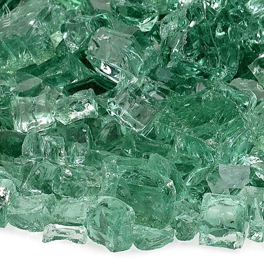 Fire Pit Fireplace Glass - Half Inch Evergreen