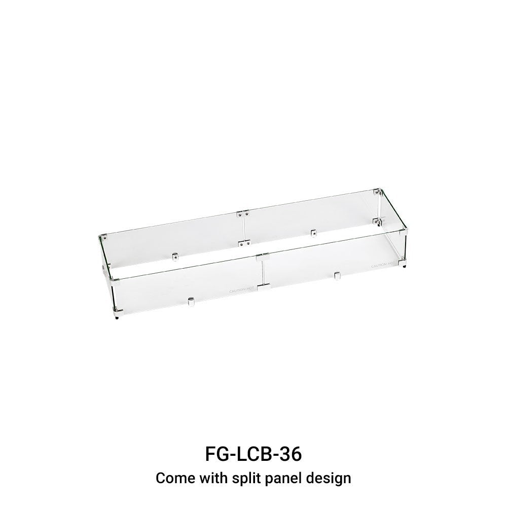 Linear Fire Table Fire Wind Guard 72 x 6