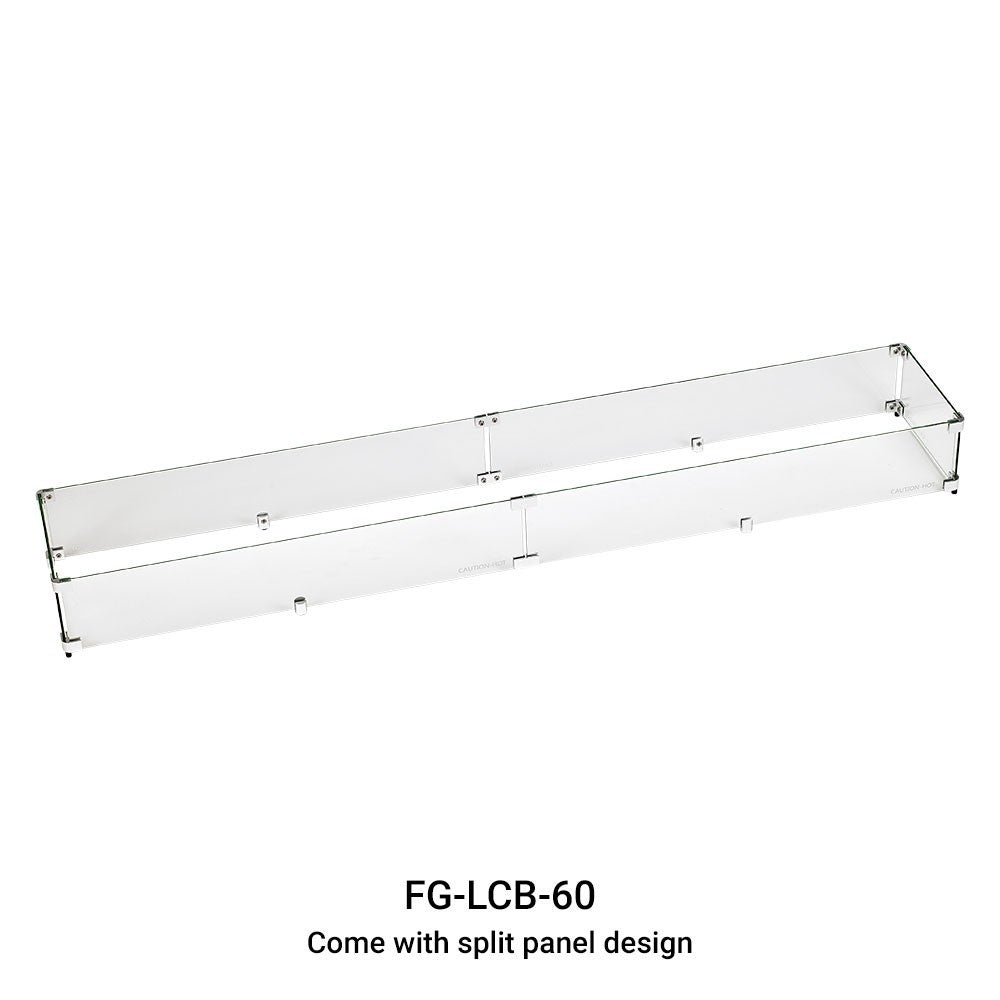 Linear Fire Table Fire Wind Guard 72 x 6