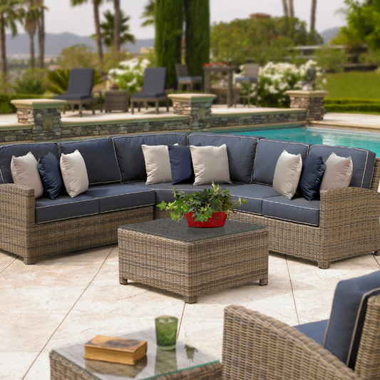 Bainbridge 3 Piece "L" Sectional With 45 Degree Corner