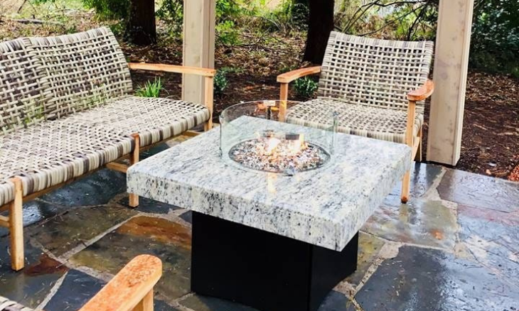 Mini Giallo Santo Square Gas Fire Pit