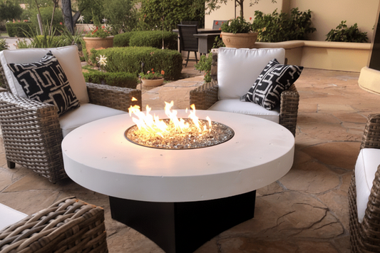 Oriflamme Glacier Stone Gas Fire Table